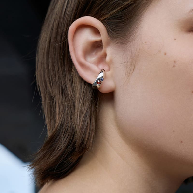 ma.mo garnet and tanzanite ear cuff