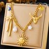 Vintage Eyes of Demon Necklace Delicate Multilayer Pearl Necklace  Streetwear
