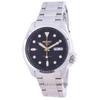 Gereviseerde Seiko 5 Sports met zwarte wijzerplaat, automatisch model SRPE57 SRPE57K1 SRPE57K 100M herenhorloge