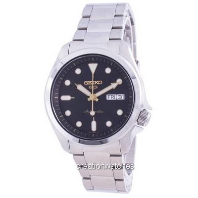 Восстановленные мужские часы Seiko 5 Sports с черным циферблатом, автоматические, SRPE57 SRPE57K1 SRPE57K 100M чёрный