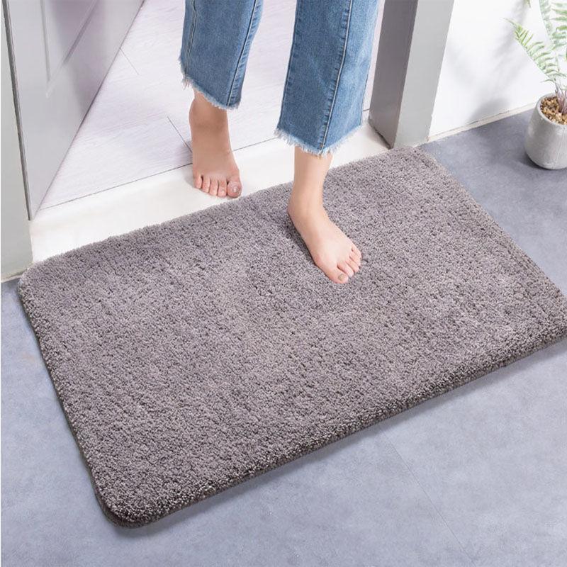 Extra dicke Flusenfaser Badematte Duschraum Teppichmatte Chenille Badezimmer Bodenmatte Toilette saugfähige Eingangs-Türvorleger