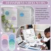 500 Sheets Transparent Sticky Notes Round Translucent Sticky Notes Sticky Tabs Colorful Page Flags Stickers Clear Book Markers Bible Journal