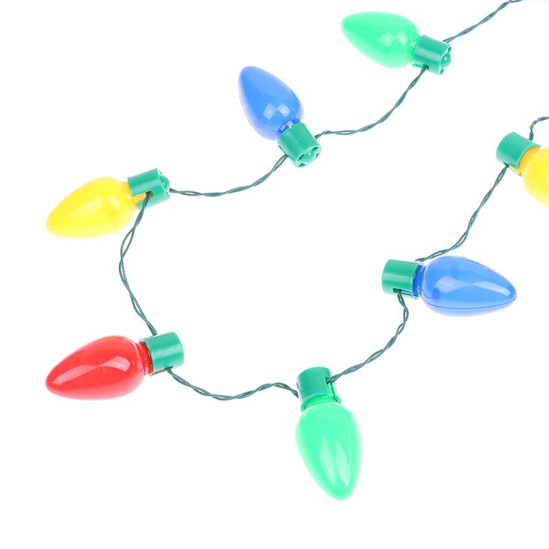 Christmas Novelty Led Lights Glowing Christmas Light Bulb Necklace Christmas Decorations For Home Xmas Navidad  Year