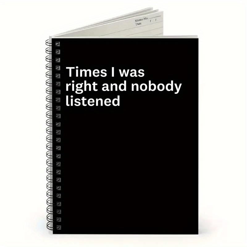 Humorous black grid notebook, the perfect mischief gift for friends and colleagues.