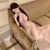 Party Dress Dress High-end Light Luxury Celebrity Birthday Dress Sexy Backless Deep Neck Dress Women