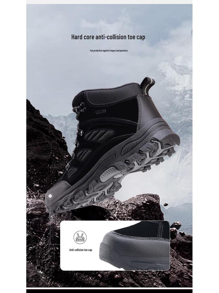 Unisex Anti-Slip Mid-Top Hiking Shoes for Climbing & Off-Roading - Ideal for Autumn & Winter