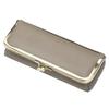 Genuine Leather Sunglasses Case Kiss Lock Glasses Storage Case Portable Eyewear Organizer Case for Outdoor Travel