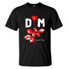 Hip Pop Amazing Rose Tops Black By Depeche Mode Print Cotton Sports T-shirt Casual Oversized Casual Graphic Streetwear Unisex