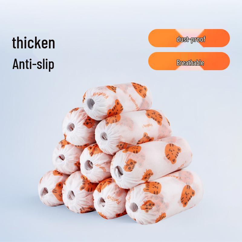 

Утолщенные Нескользящие Мультяшные Бахилы для Детей - Пыленепроницаемые и Одноразовые 50-Pack