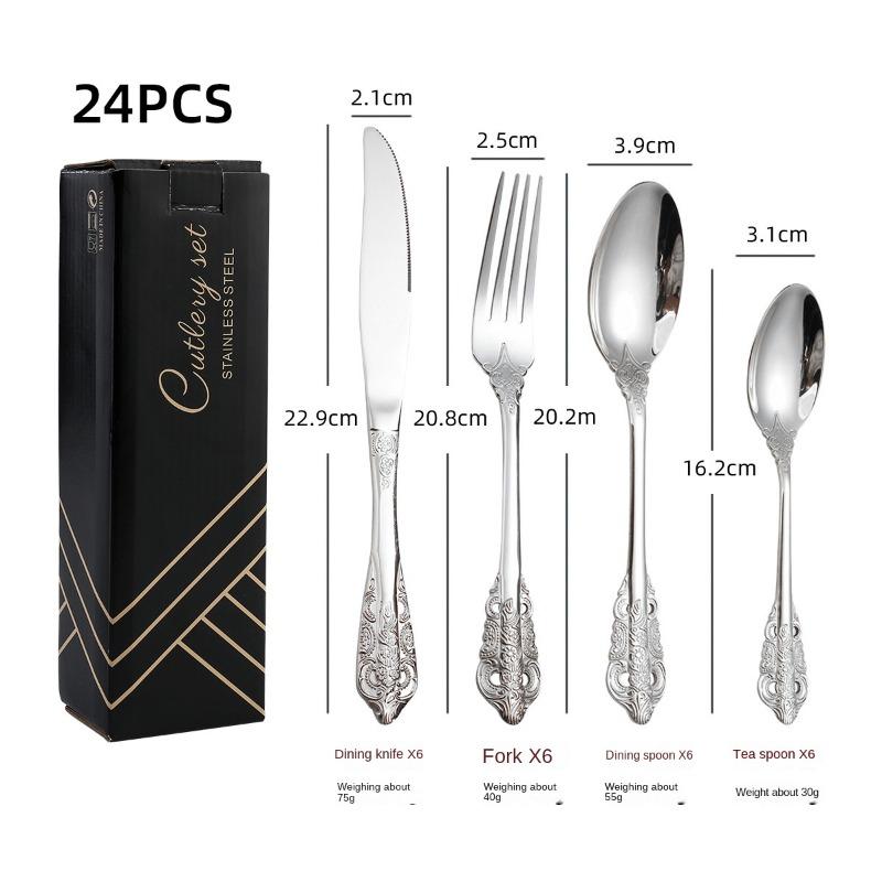 HANYANG vesela din oțel inoxidabil pentru hotel de familie consumabile set cuțit pentru friptură, furculiță și lingură vesela în stil occidental