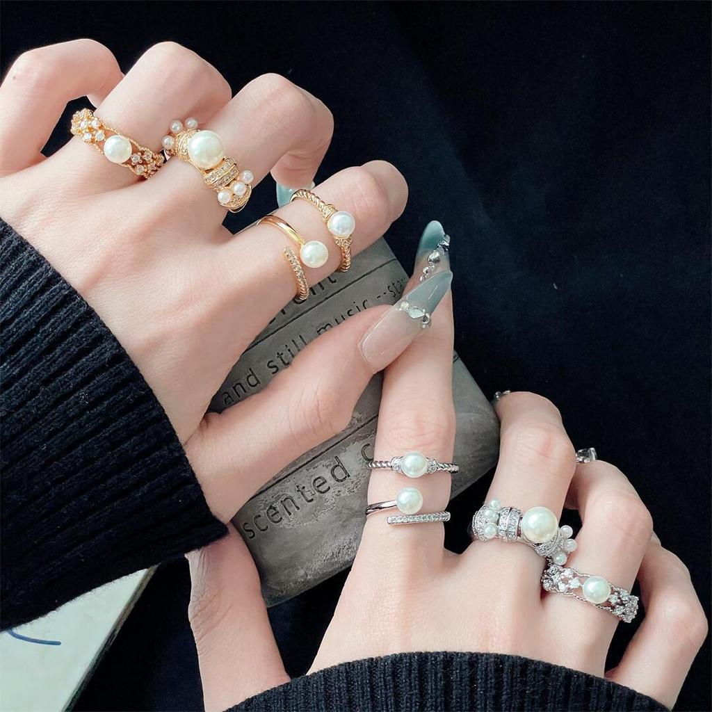 Shining Zir*****Pen Ring, Personalized Niche Design, Sweet And Elegant Temperament, Advanced Sense, Daily Matching, Ring Woman