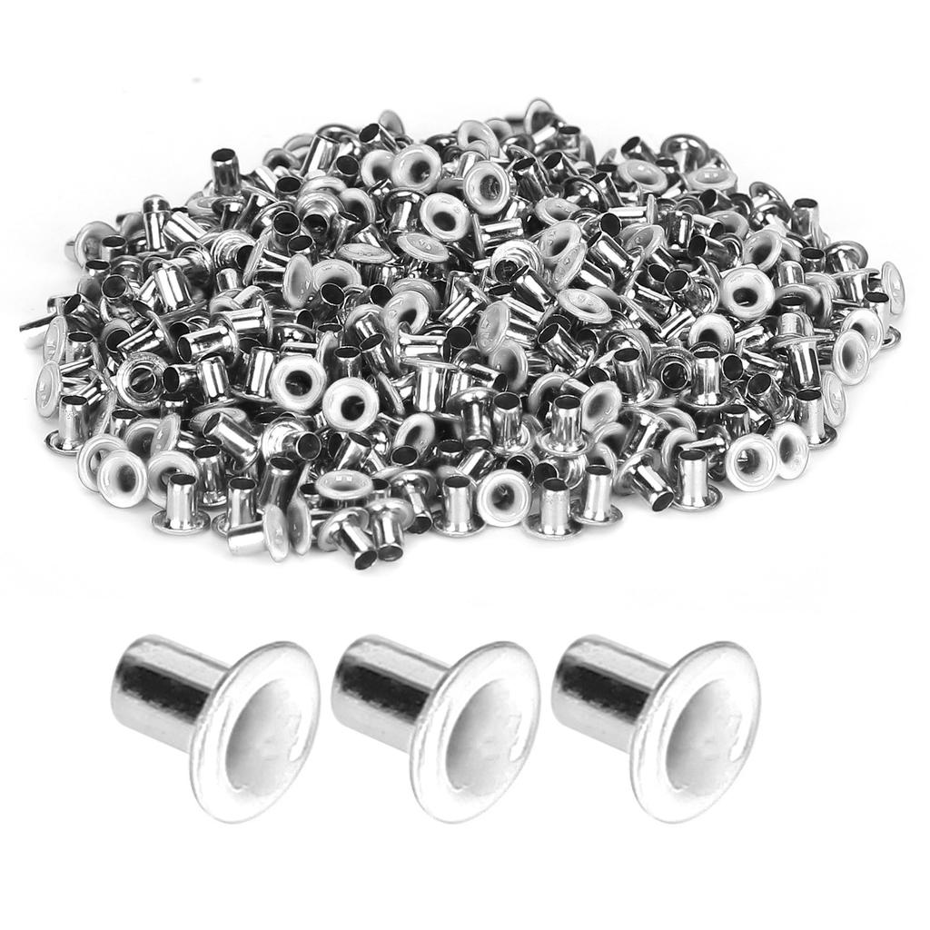 500 Stück Messingösen, 2 mm Innenloch, bunte Ösen, Set für Kleidung, Schuhe, Taschen, DIY-Handwerk, weiß