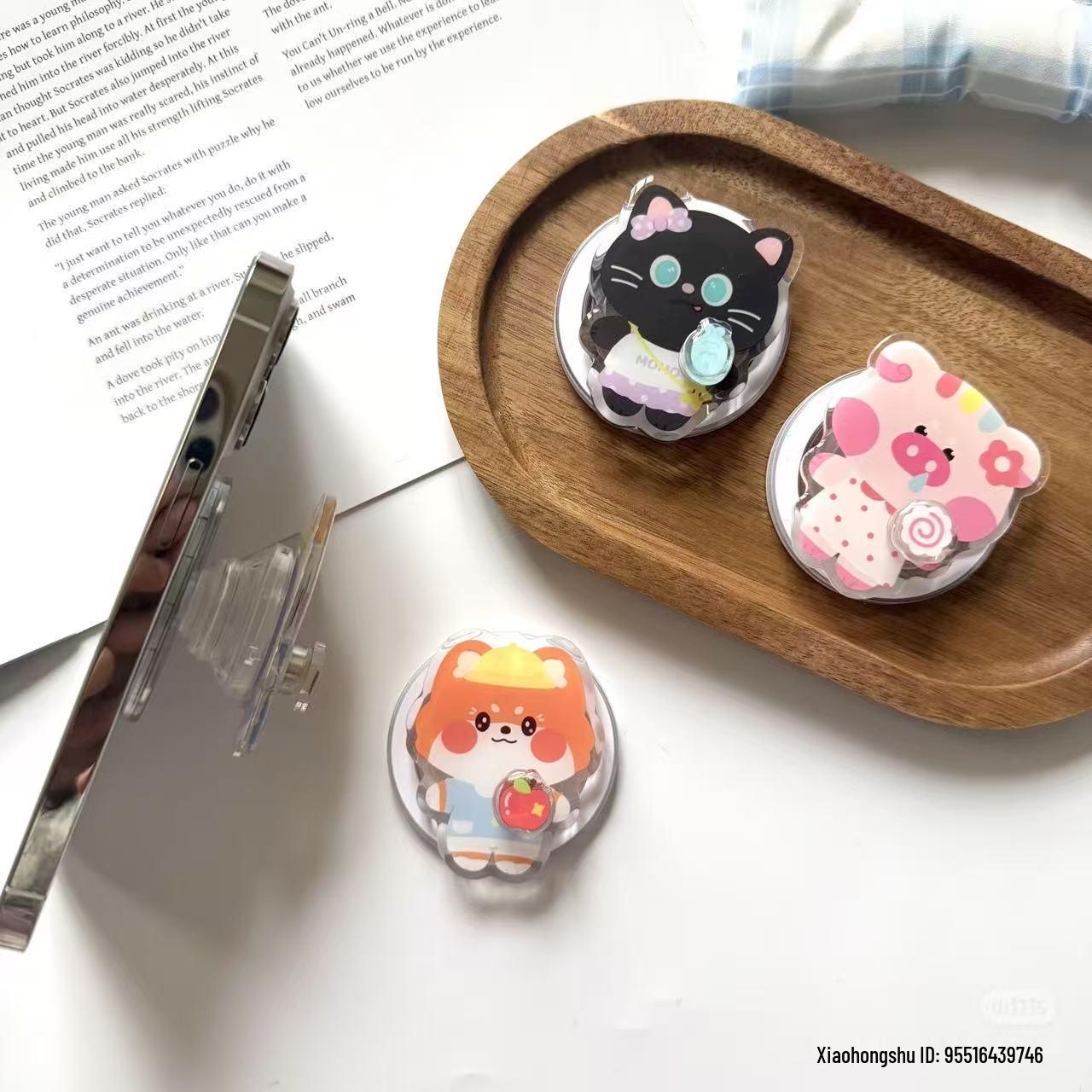 

Acrylic Double-Sided Color Printing Desktop Anime Stand: Custom Magnetic Phone Airbag Holder