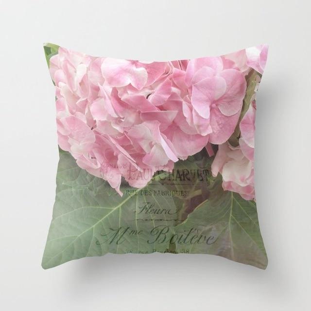 Rose Flower Cushion Cover Nordic Style Home Wedding Decoration Sofa Bed Car Pillowcase Pillow