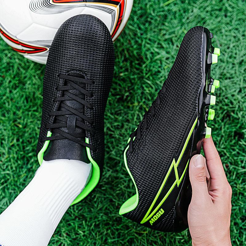 Männer Fußball Stiefel Lange Spikes Hohe Knöchel Fußball Schuhe FG Outdoor Gras Stollen Fußball Stiefel Training Sport Fußball Schuhe