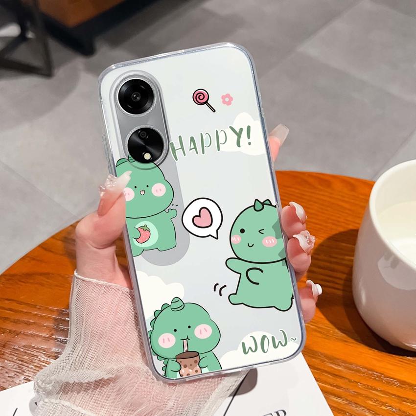 For Oppo A1 A11 A12 A15 A17K Luxury Transparent Lens Protection Cases Mysterious Whale Pattern Shockproof Protective Back Cover Shell For Oppo Housing
