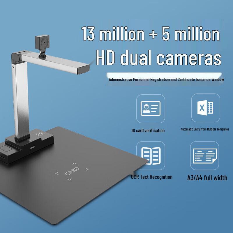 Comet D4305 A3 Dual-Lens Document Scanner & ID Card Reader