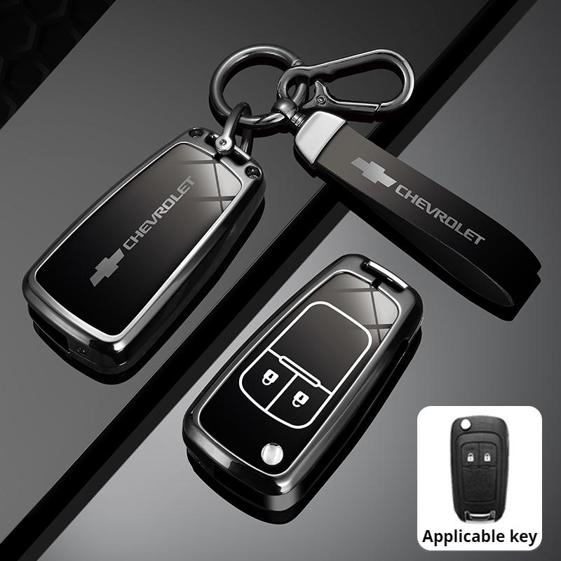 Zinc Alloy Car Flip Key Case Cover Shell Bag For Chevrolet Cruze Aveo Trax Sail Malibu Captiva Prism Spark Protector Accessories