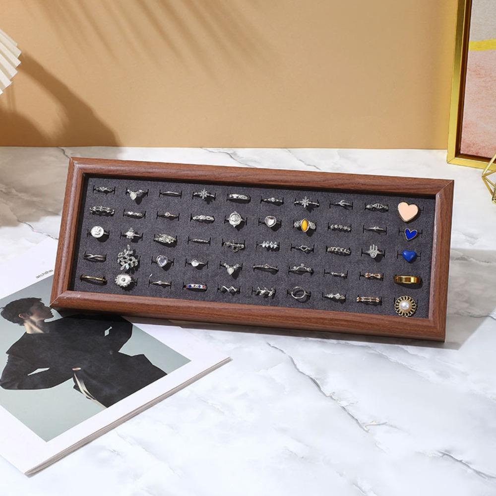 Velvet Fashion Jewelry Trays 50 Slot Stud Earrings Storage Rack Jewelry Storage Pallet  Show Case