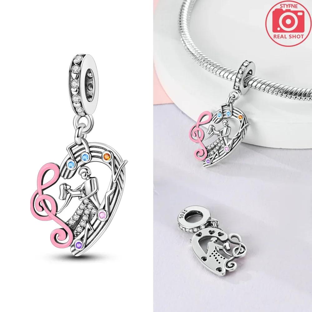 Copper Original Pink Series Charms Perfume Butterfly Beads Pendent Dangle Fit Bangle Charm Bracelet Diy Women Jewelry Gift