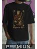Oversized Black Korol I Shut Band Print T-shirt