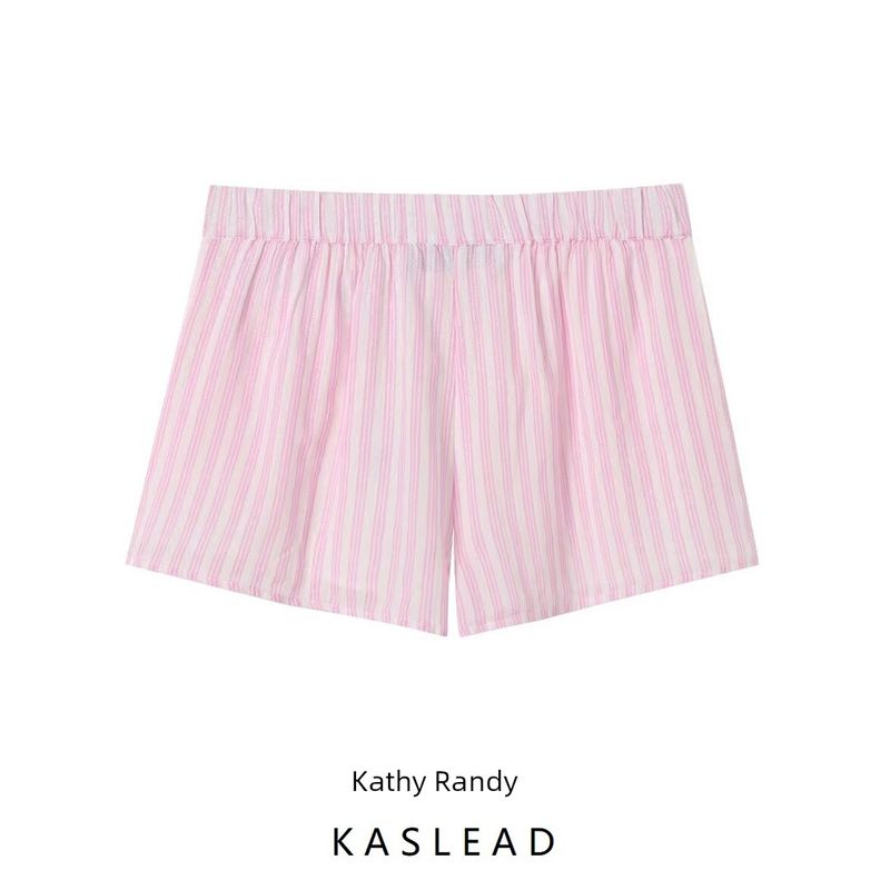 Kaslead New Arrival Women's Clothing Fashion Style Fashion Casual Minimalist All-Matching Striped Shorts 6929419