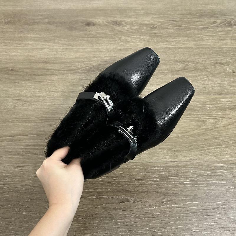 Retro Square-toe Single-strap Low-profile Casual Shoes for Women