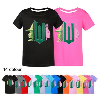 Kinder Mädchen Hexenprint Lässiges Kurzarm T-Shirt