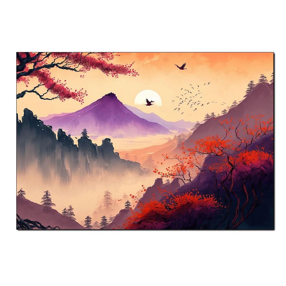 Japanese Landscape Poster Canvas Painting Print Wall Art Picture Bar Cafe Vintage Home Room Decor Aesthetic Mural Gift Frameless