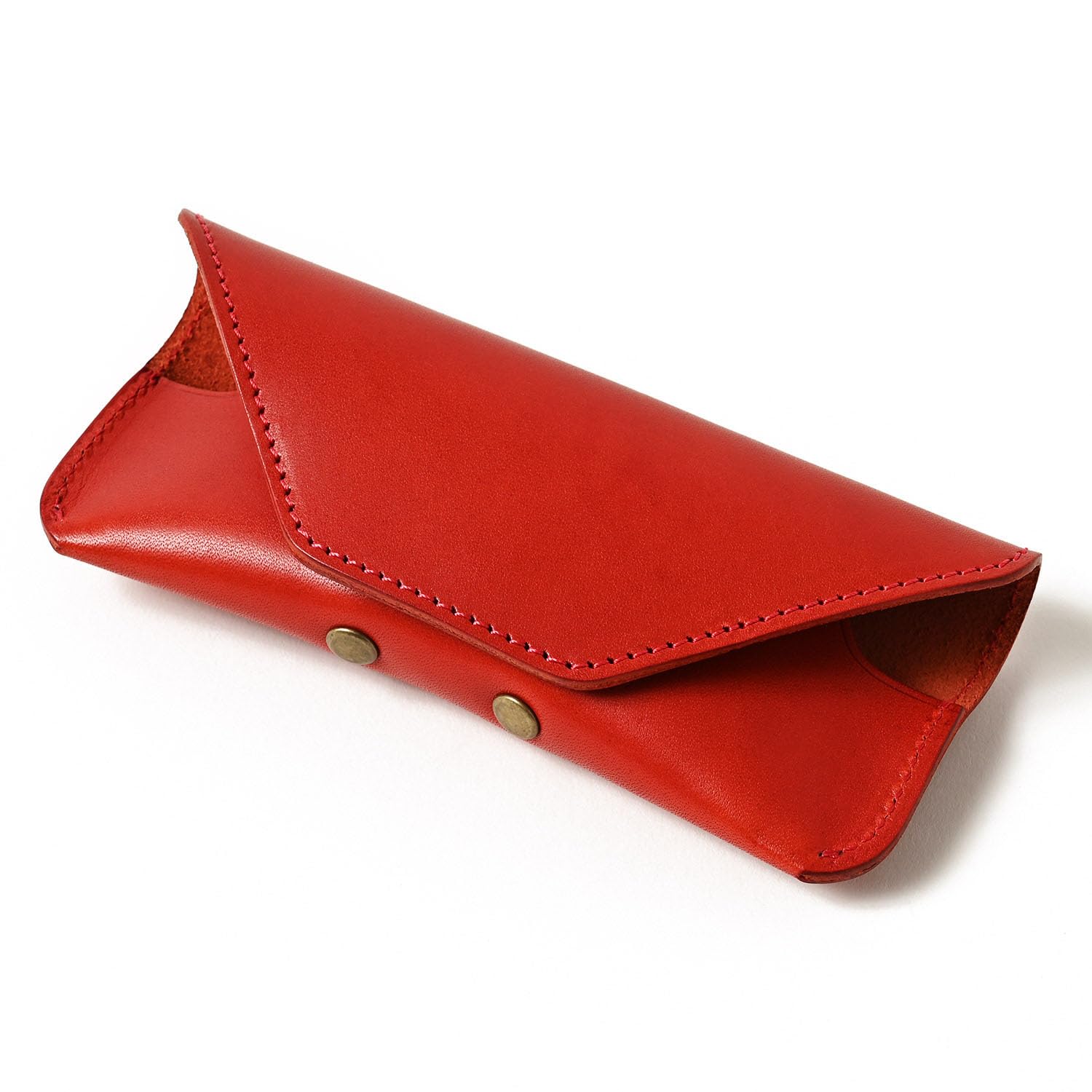 

[NARU] Tochigi Leather Eyeglasses Case - Genuine Leather, Stylish, Cute, Compact, Lightweight, Slim, Large Size, Men s & Women s, Brand Name, Plain, S