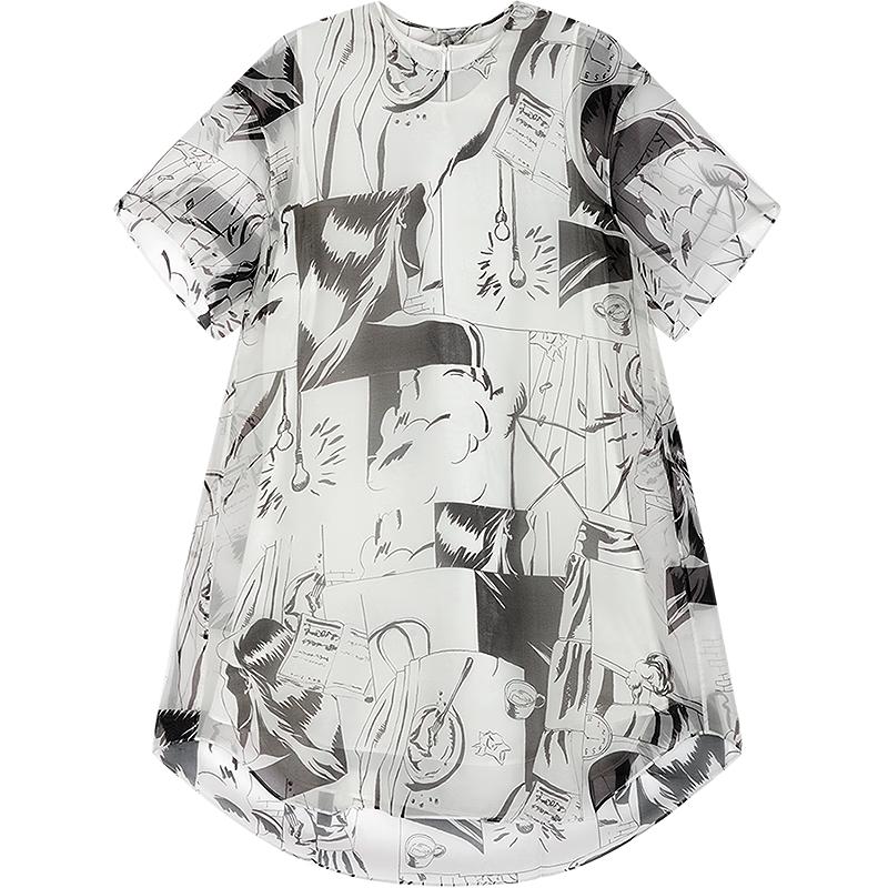 

JNBY 2025 Autumn Short Sleeve Silk Dress M