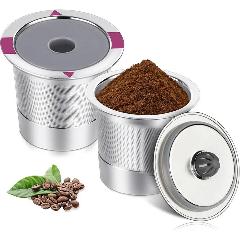 Stainless Steel Reusable K-cup Coffee Filter Capsules Portable Household Accessories Kitchen Tool Creative Little Coffee Filters