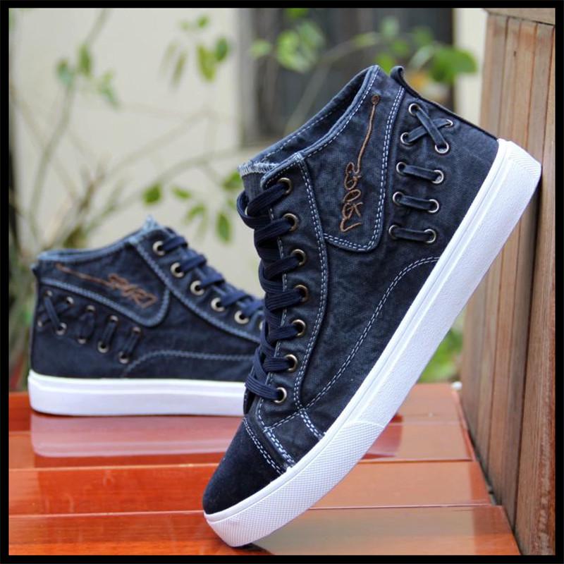 

Shoelife Модная повседневная обувь Мужская парусиновая обувь Дышащие модные повседневные кроссовки 39 синий