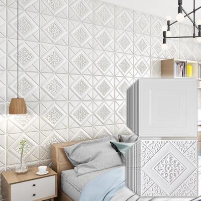 5/10ks 35x35cm 3d stropní vodotěsné samolepky na zeď pěnové samolepicí tapety klasické moderní bytové dekorace PVC obývací pokoj
