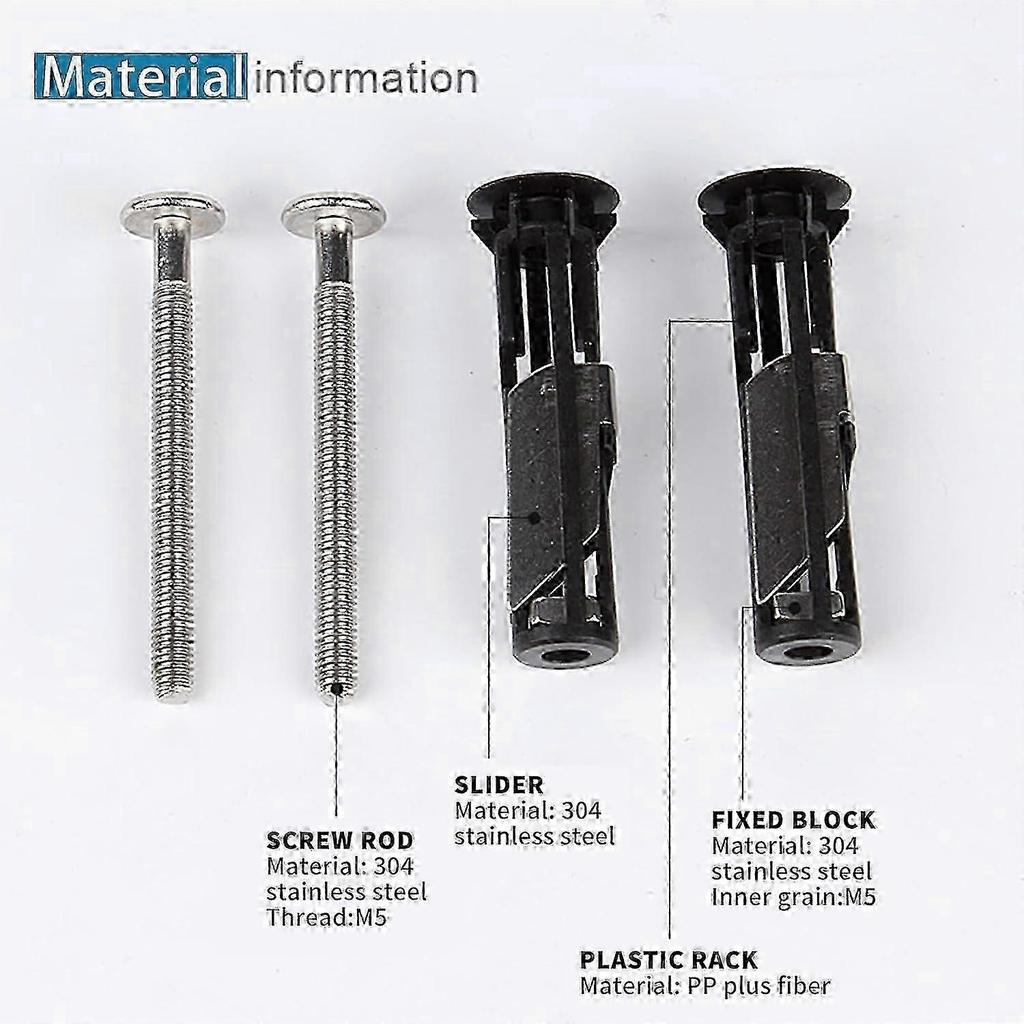 Universal Toilet Seat Bolts and Screws, Toilet Seat Fixing Quick Release Hinge Fitting, Toilet Seat Replacement Kit Easy Installation(2pcs) P202501101