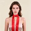 Ultra-langer 190cm einfarbiger Seidenschal: Vielseitiger dünner Schal, Haarband, Schleifenband für Damen