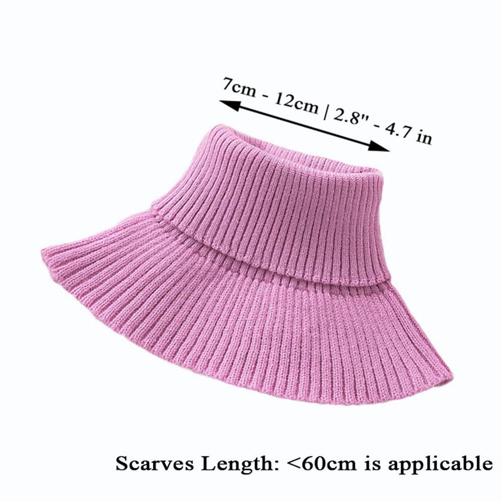 Detachable Knitted Turtleneck Fake Collar For Women Neck Warmer Autumn Winter Warm Cover Head Neck Knitting False Collar