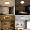 Flush Mount Led Ceiling Light Fixture 3000K/4000K/5000K Selectable,Modern Ceiling Lights for Bedroom Children's Kids Dining Room Kitchen Round White