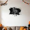 Haunted House Decoration Grim Reaper Wall Sticker, 3D Breaking Through Art Decal, Spooky Room Decorations Scary Skull Mural for Home Bar Pub Halloween