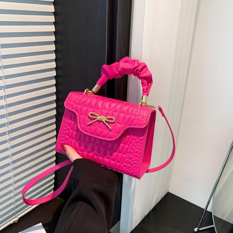 Street Style Pu Small Square Bag With Top Flap For Daily Use