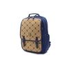 New MLB Polyester With Cotton Backpack Men's Marine Blue & Brown 7ABKMD24N-43BGS
