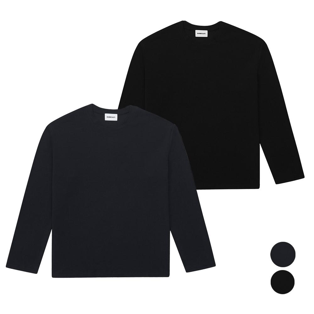 Obeokaeseuteu Long Sleeve T-Shirt Two-Pack (Black Navy)