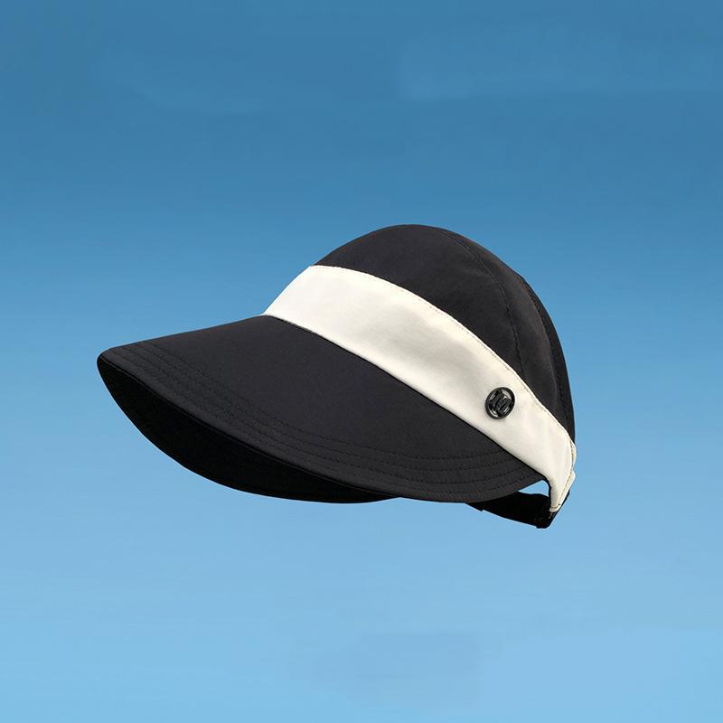 

RICYGVM Summer Quick Drying Empty Top Hat for Women Sun Hats Foldable Outdoor Travel UV Protection Duck Tongue Fisherman Cap Adjustable