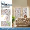 Frosted Static Cling Stained Glass Window Privacy Film Vintage Decorative Easy Remove Sticker Waterproof Reusable UV Sun Blocking Cover