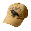 Gothic Baseball Cap with Embroidery Crow Pattern Baseball Hat for Men and Women Comfortable Sport Activity Wear
