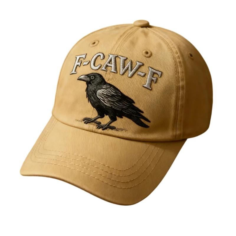 Gothic Baseball Cap with Embroidery Crow Pattern Baseball Hat for Men and Women Comfortable Sport Activity Wear