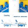 Children's Inertial Airplane Catapult Track with Golden Car and Music for Early Education
