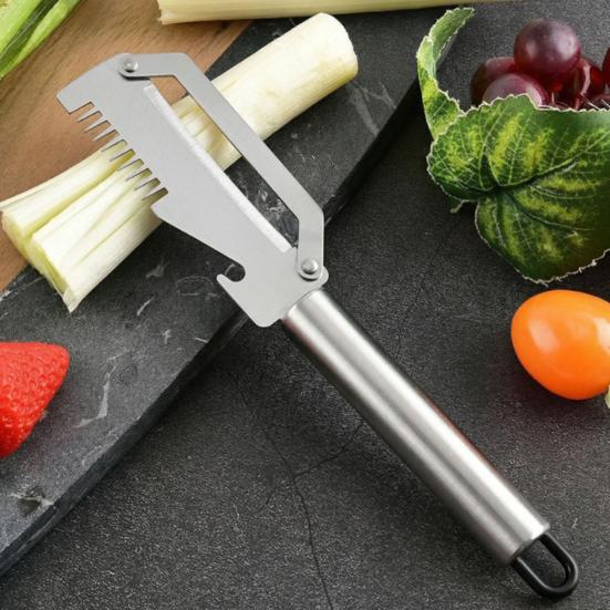 Stainless Steel Vegetable Peeler Multi-Function Fruit Potato Peeler for Pineapple Pumpkin Sugarcane Ergonomic Bottle Opener Rust-Proof Essential