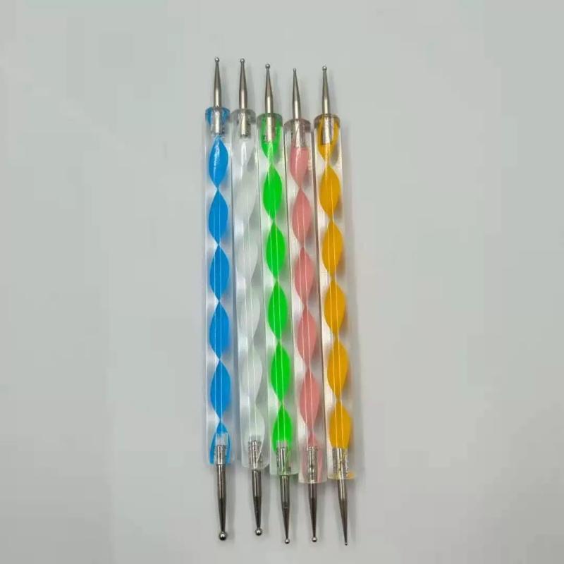 5/10/20pcs mix Dotting Pen Tool Nail Art Tip Dot Paint Manicure Kit DIY Drill Point Pen Rhinestones Gem Picker Manicure Tools