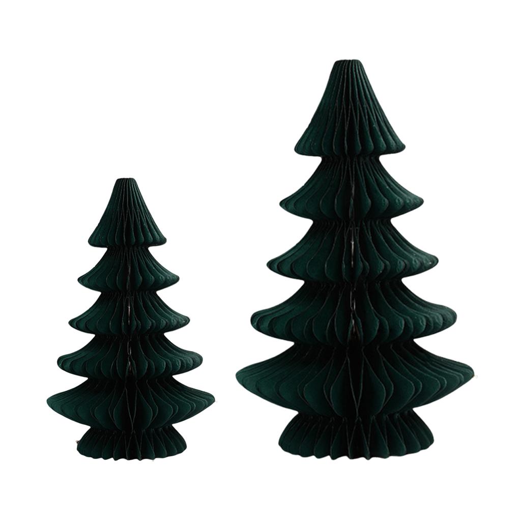 Waben-Weihnachtsbaumdekoration 2 Stück/3 Stück 3D Papierbäume Mittelstück Wiederverwendbar für Kaminsims Weihnachts-Tischdekoration